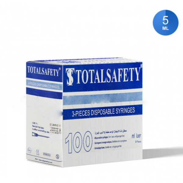 Seringue avec aiguille - SOFAP - 5ml - paquet de 100pcs